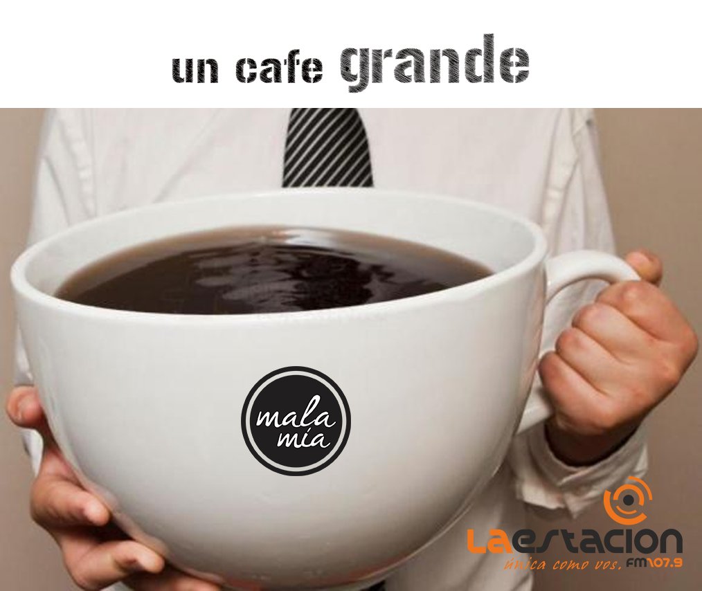 LaEstacionFM's tweet photo. [AIRE] ¿Un café?
Sí, de este tamaño por favor.
¡Vamos que sí se puede!
Hasta las 9:00, #MalaMía con @SerCecilia y @luisos17. https://t.co/gf2oTaQsSr