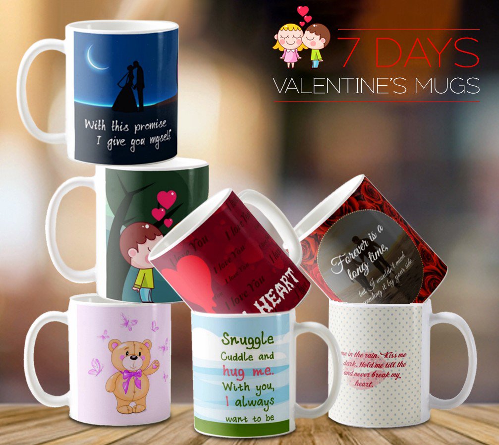 Giftcart's tweet photo. A collection of 7 valentine mugs is the perfect gift to express your love to your crush. #valentinegifts #7daysofvalentine #mygiftcart https://t.co/SVbyjtx6jy