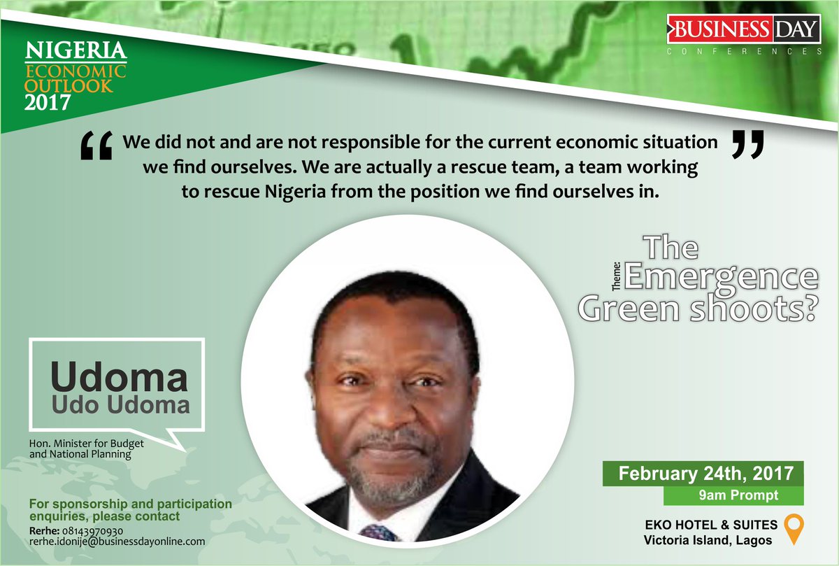 BusinessDayNg's tweet photo. EVENT: Attend the Nigeria Economic Outlook 2017, let's build Nigeria together. #BDConf https://t.co/HwWQfBQJ60