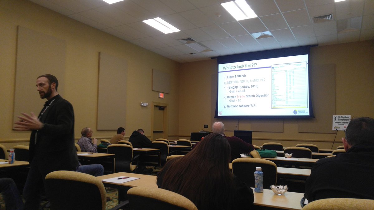 Dr. John Goeser building a campfire around forage quality. #INDairyForum