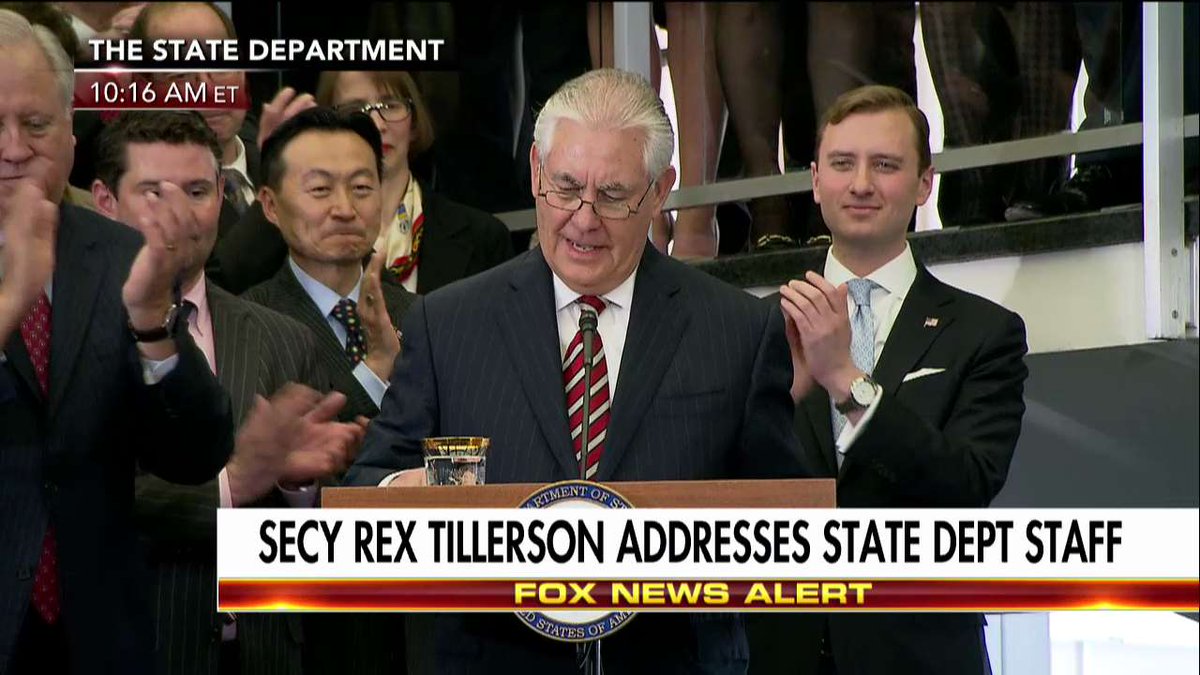 FoxNews's tweet photo. Rex Tillerson: "We cannot let our personal convictions overwhelm our ability to work as 1 team." https://t.co/1nNUHATNKJ