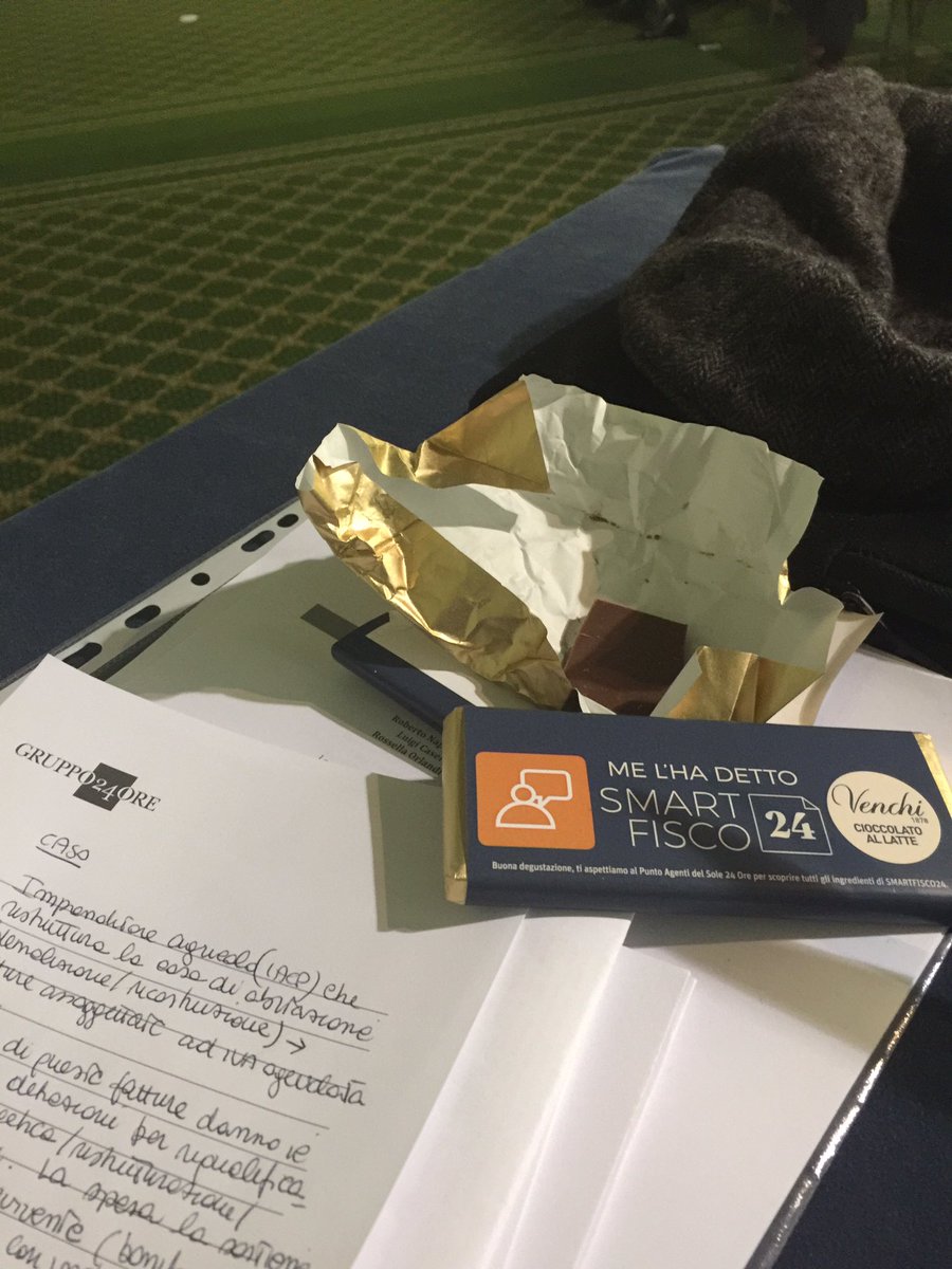 MBrusaterra's tweet photo. #Telefisco2017 cioccolata al latte by Sole24Ore per riprendere energia fiscale https://t.co/XZdj2YmuGd