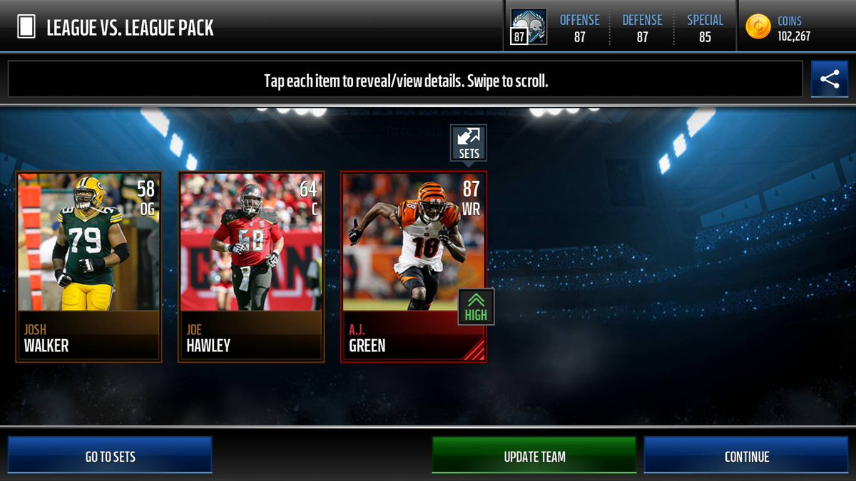 StarKevin2002's tweet photo. Check out what I just pulled from Madden Mobile! Download at https://t.co/ElhDEQfP4Q #MaddenMobile https://t.co/lbgOtikcj8