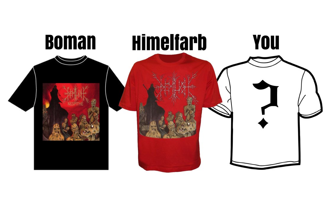 DemilichBand's tweet photo. The original 1993 "Nespithe" cover art as a shirt – A competition for layout: https://t.co/WTgn20IXlQ
#Demilich #NespitheShirtCompetition https://t.co/eZrRU2zeD6