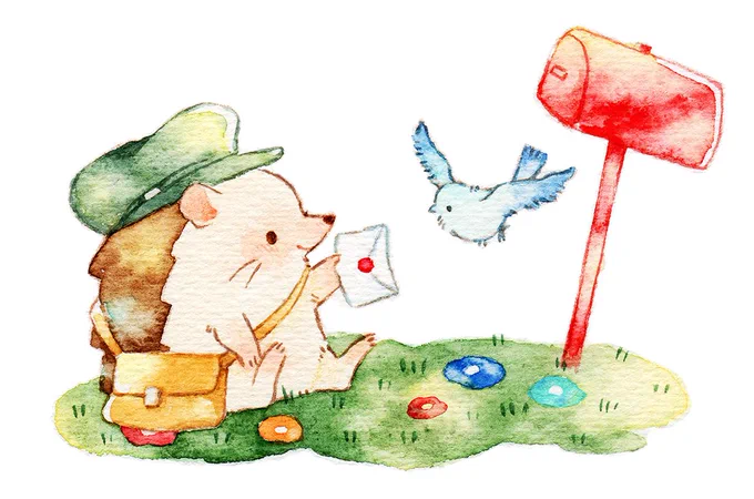 ハリネズミくんもまとめました#イラスト #illustration 