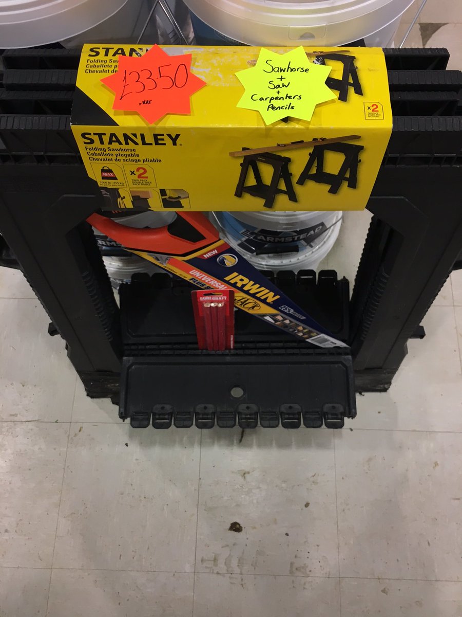 BuildbaseOakham's tweet image. In #Oakham today? Get down to your local #Buildbase and grab a great deal on our Sawhorse bundle, last one left!