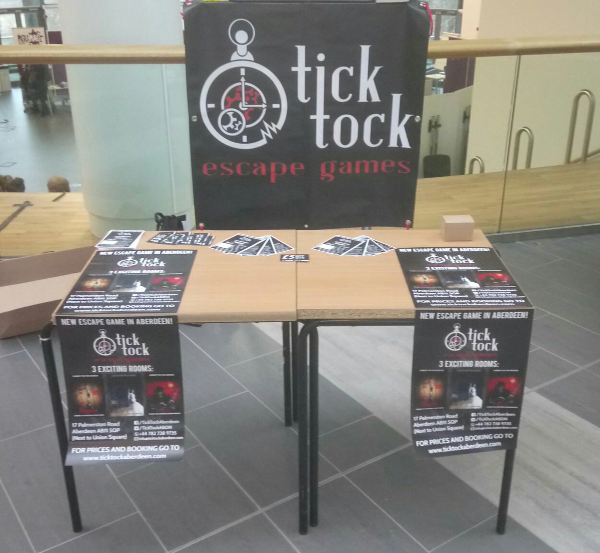 CountDownABDN's tweet image. We are at RGU Refreshers Fayre today, come and say hello! #NewBusiness #EscapeGames #Aberdeen