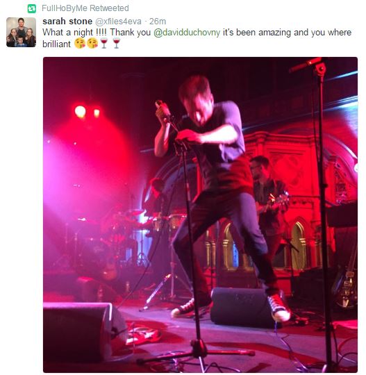 scout3032's tweet photo. I hope #DavidDuchovny brings this kind of energy to his upcoming #HOHW tour. #StageMoves #HighEnergy #Exciting #MovesMe #2017 https://t.co/tPwzzBBtyR