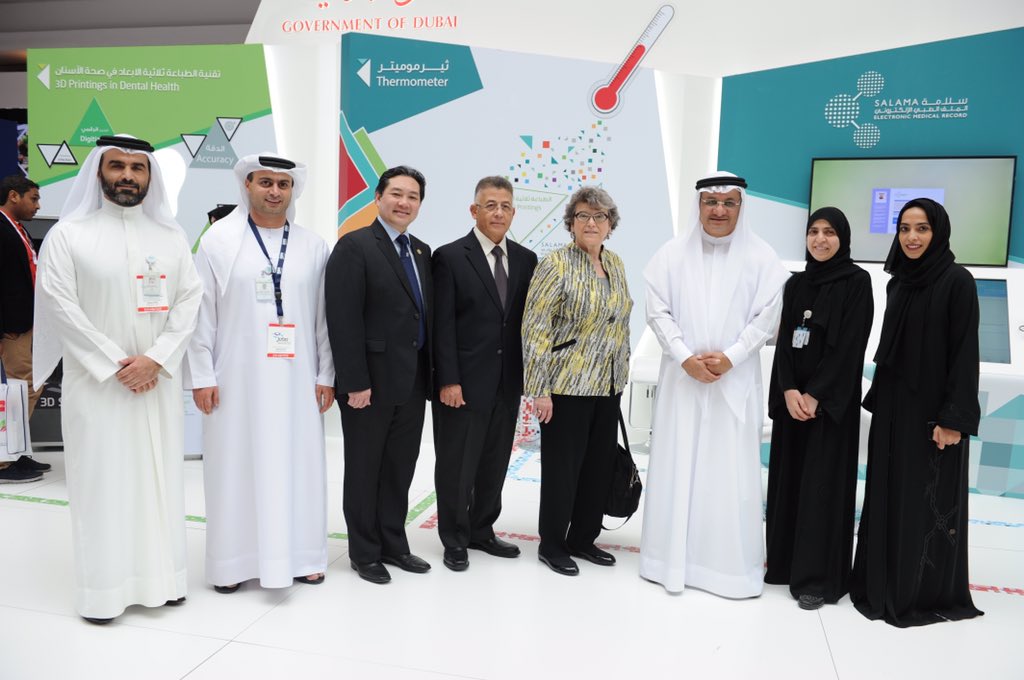 هيئة الصحة بدبي On Twitter H E Humaid Al Qatami With Ms Paula