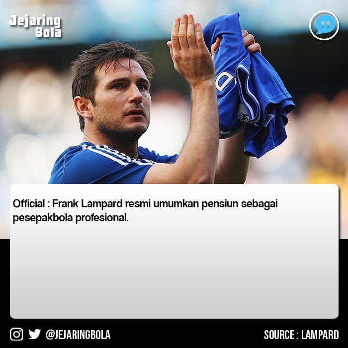 TheArsenalWayID's tweet photo. Setelah berkarir selama 21 tahun, #Lampard resmi pensiun sebagai pesepakbola ⚽️ #Legend https://t.co/VzOQmsnV1e