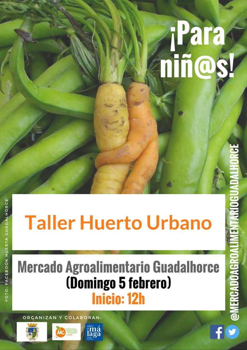 MercaAgroGuadal's tweet photo. Este domingo en @MercaAgroGuadal tenemos ¡Taller Huerto Urbano! para los más pequeñ@! A partir de las 12h @AytoCoin @SaboraMalaga https://t.co/tNAzTx5Irh