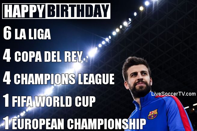 Happy birthday to Barcelona ace Gerard Pique, who turns 3 0 today  