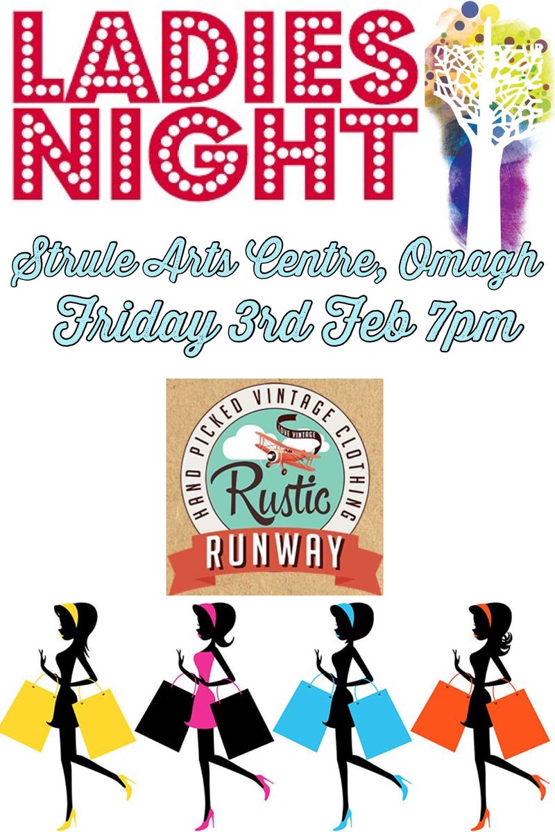 RusticRunway's tweet image. 🎈LADIES NIGHT🎈
We will have some of our gorgeous Vintage pieces at Ladies Night in The Strule Arts Centre, tomorrow at 7pm @StruleArts