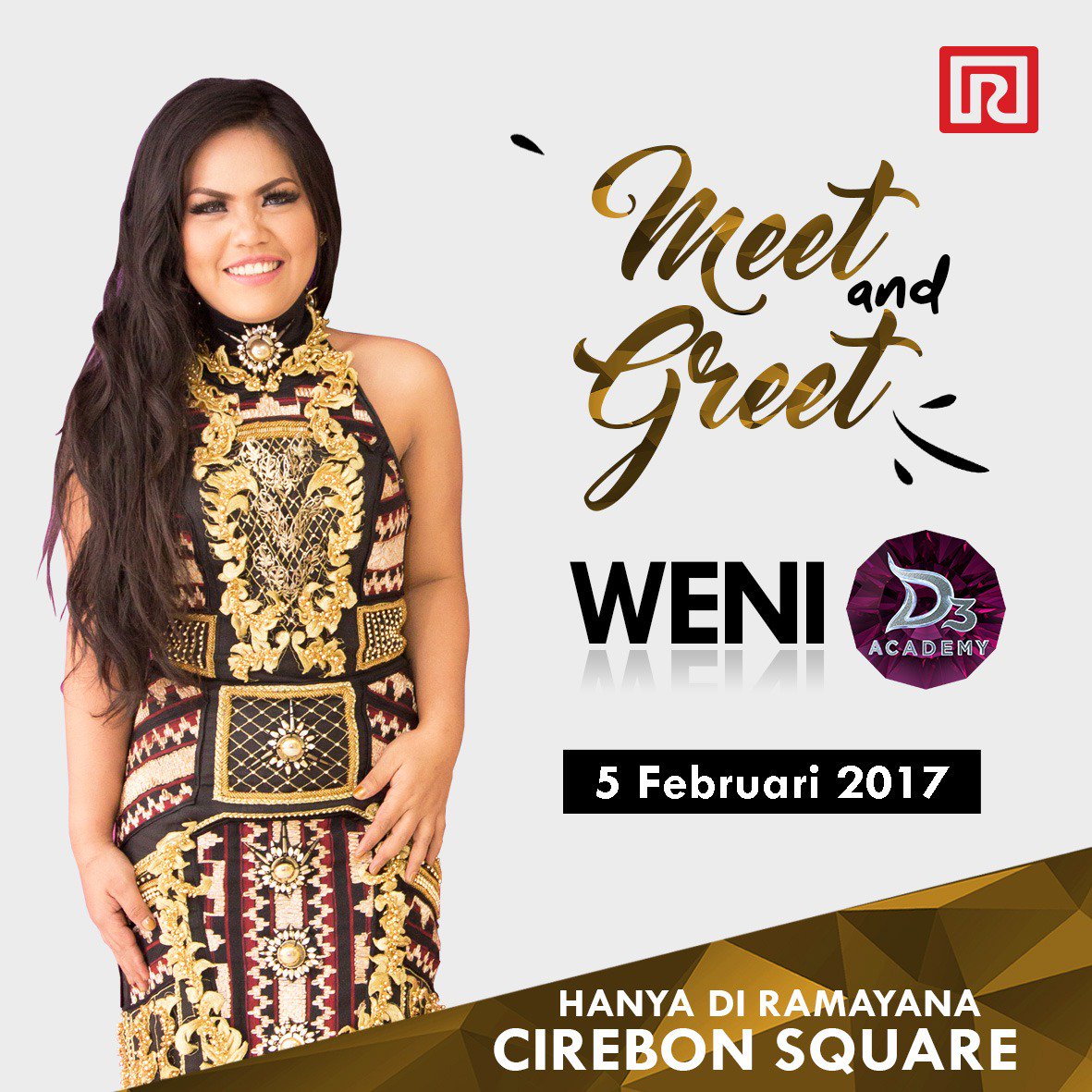 Meet n Greet bersama weni tgl   5 February 2017 jam 1 siang...

#RamayanaDepstore
#KerenHakSegalaBangsa