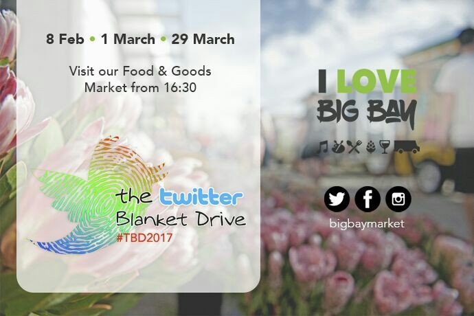 Coming Soon 8th  Feb <a href="/bigbaymarket/">Big Bay Night Market</a> go donate a blanket <a href="/tbdSouthAfrica/">TBD2017</a> and enjoy some great food by the beach! #TBD2017 #ilovebigbay