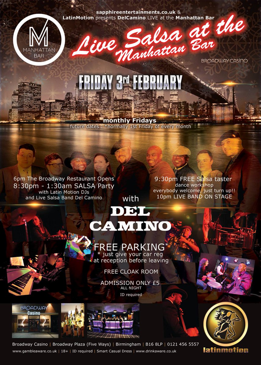 TOMORROW! #LIVE #SALSA &amp; #BACHATA AT @ManhattanSuite WITH <a href="/LatinMotion/">LatinMotion</a> &amp; <a href="/SapphireEnts/">Sapphire Ents</a> £5, FREE PARKING, BRING I.D. facebook.com/events/1022125…
