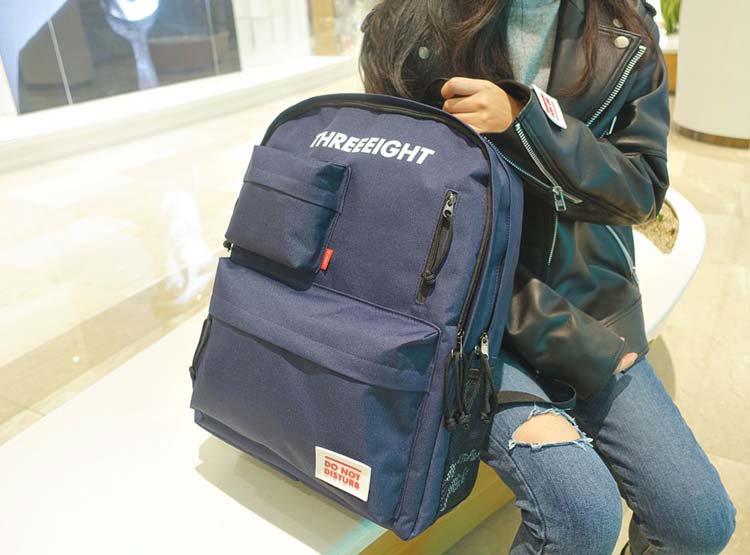 韓国ファッションshop Info 韓国リュック Abroad Threeeight Backpack 韓国 の学生に大人気のリュック 色は全4色でこちらはネイビーカラー T Co R8qjsswe9k