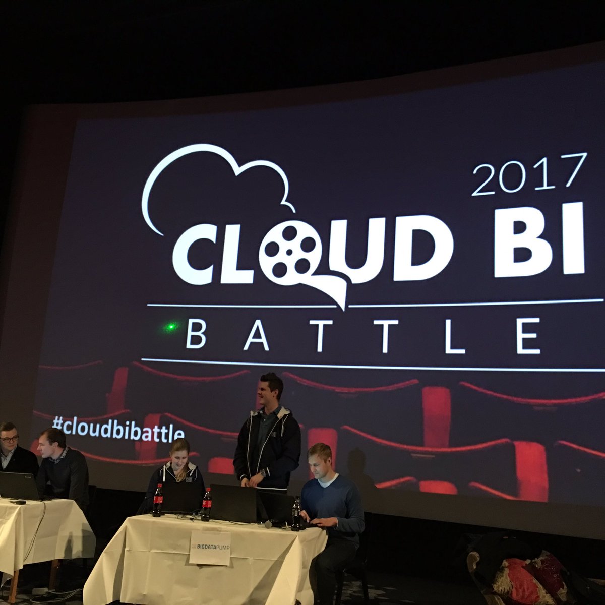 _J3Charts's tweet photo. @LumoaMe following closely. #cloudbibattle about to begin at Tennispalatsi #bi #cloud https://t.co/JWl2KGbhKJ