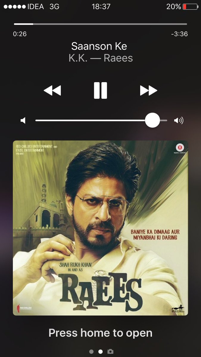 bravo_sumit's tweet photo. @iamsrk sahi kaha bhai.. yehi sun raha hu (saanso ke) jab se movie dekhi..!!! https://t.co/7lsAEAkTal