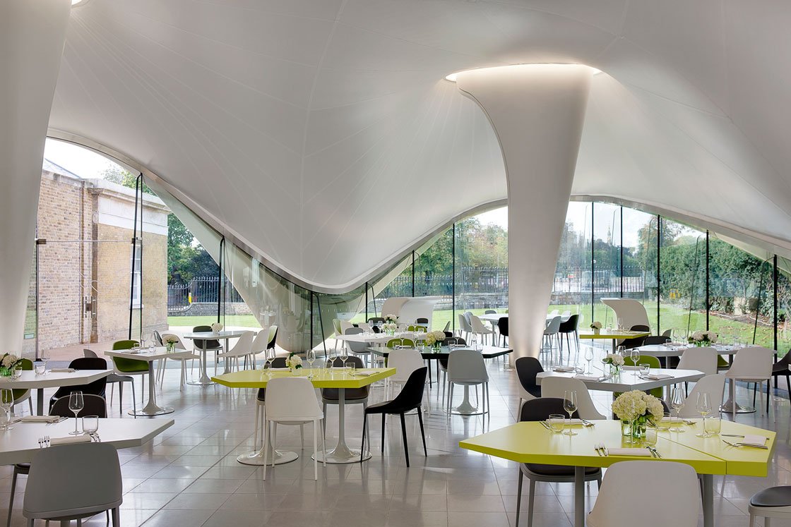 Take a look inside the <a href="/ZHA_News/">Zaha Hadid</a>-designed  restaurant <a href="/TheMagazineLDN/">The Magazine</a> at the <a href="/SerpentineUK/">Serpentine</a> here > ow.ly/cR0y308BGNY  #ZahaHadid