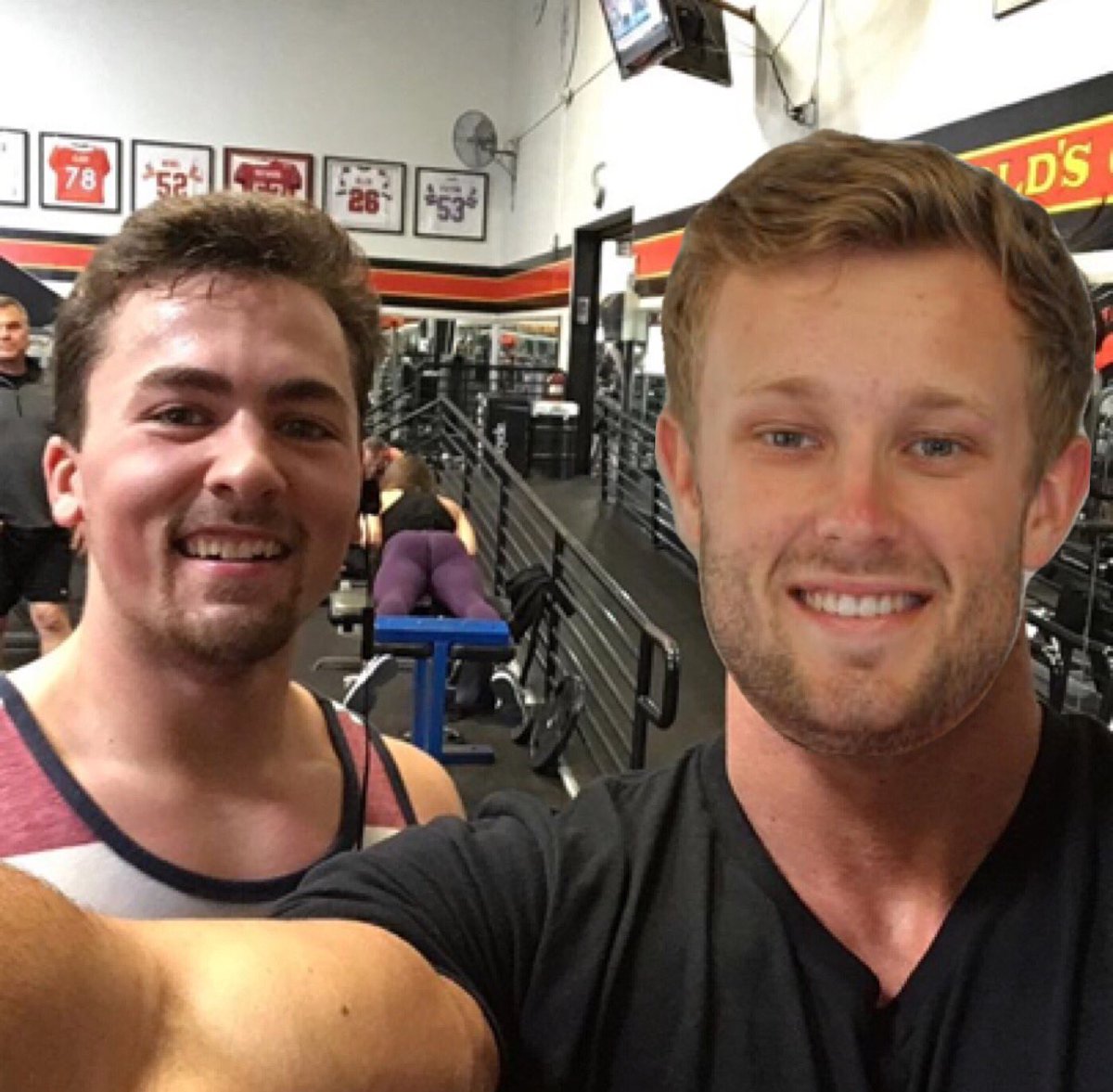 BigDaddyKarnes's tweet photo. Glad to announce I found my new workout partner. Walked in on this guy benching 4x his body weight..

#Gainz 
#SwoleTeamSix 
#DoYouEvenLift https://t.co/vZzOQ47Au9