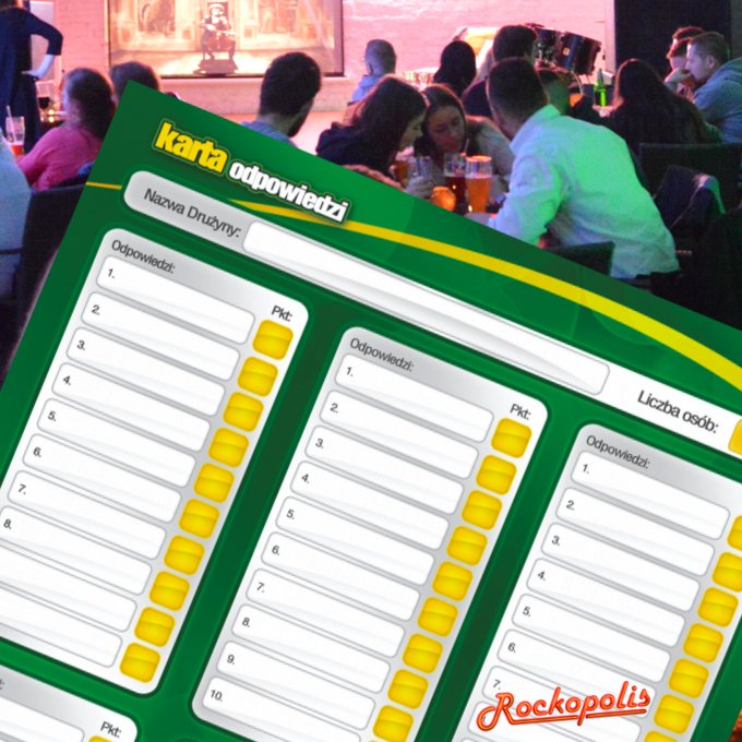 RockopolisPL's tweet photo. Dziś - jak w każdy czwartek - zapraszamy na #PubQuiz w #Rockopolis #Piła. Do wzięcia #gotówka, #Tyskomat i coś mocniejszego ;) Start o 20:00 https://t.co/vK5SLsTPa4