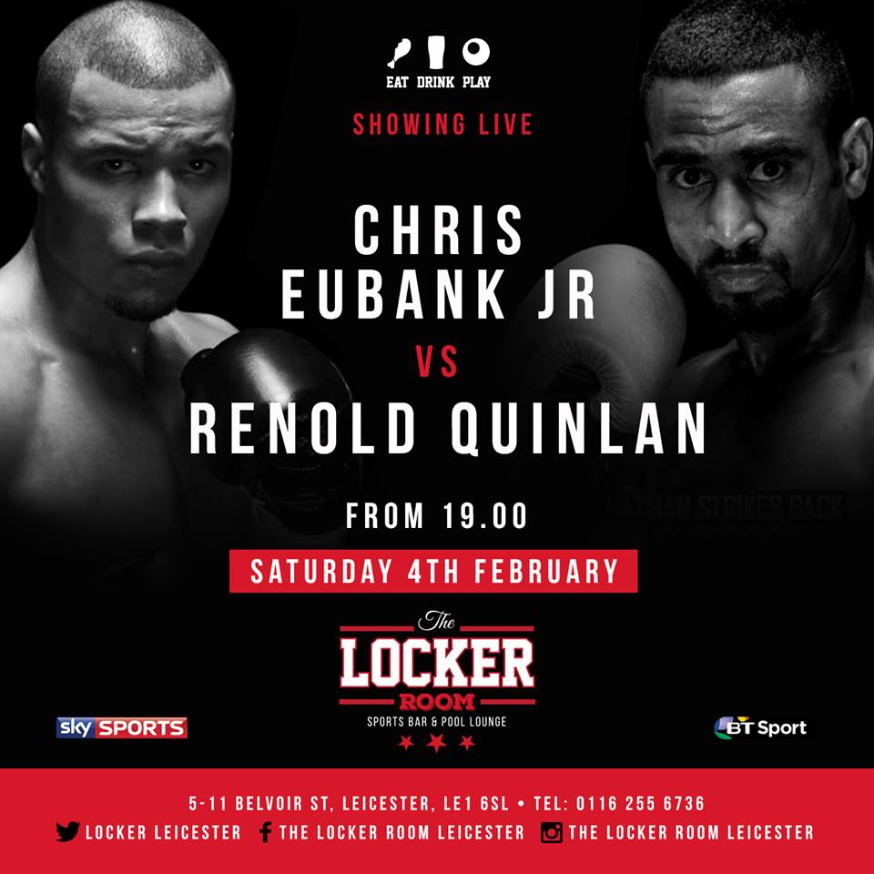 Who's coming down for the fight on Saturday? Reserve your seats today, email info@thelockerroomleicester.com #leicester #EubankQuinlan