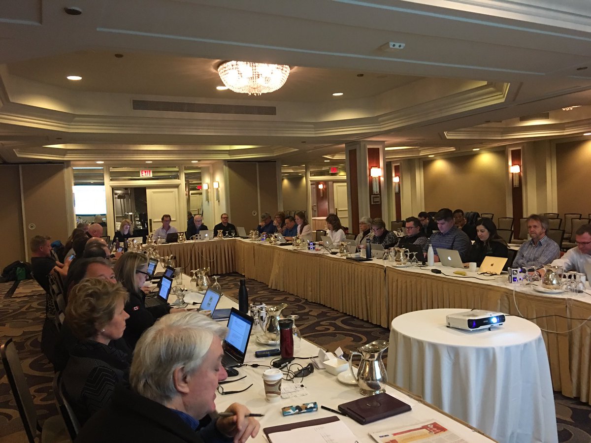 At the CNLA 2017 Winter Board Meeting. Our new president, Bruce Hunter is chairing our meeting!