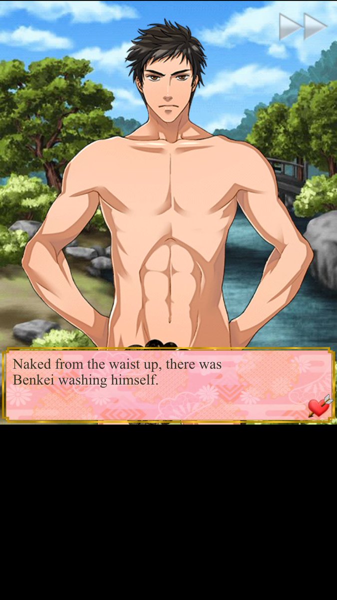 RubyLeeRayyy's tweet photo. Benkei is so innocent and pure that MC becomes the horn dog in his route 🙈🙊😂 #DestinyNinja #benkeiroute #wherearethenipples https://t.co/babpUyLRYO