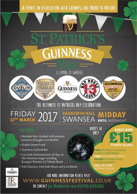 It's coming to Swansea!!! #guinness #swansea #stpatricks #irish #brangwyn