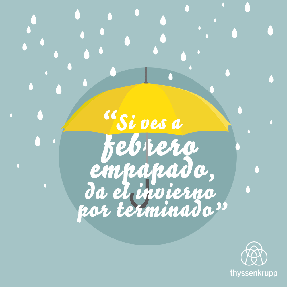 TKE_Home_ES's tweet photo. Hoy nos hemos levantado #refraneros ¿cuál conocéis en relación al #ELTIEMPO en febrero?  #RefranDelDia #FelizJueves https://t.co/k7WnEITjxc