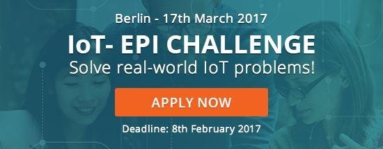 Apply for <a href="/IoT_EPI/">IoT-EPI</a> Challenge in #Berlin <a href="/AhoyBerlin/">Ahoy! Berlin</a>, March 17. #IoT #developers #startups #Trust #Mobility #Retail iot-epi.eu/challenge-2017/