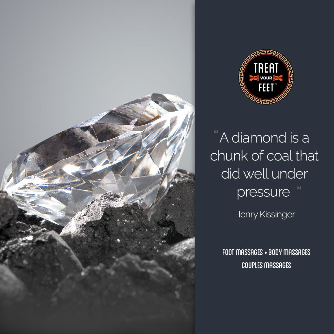 tyfbuckhead's tweet photo. When you start to feel defeated, remember this. #inspiration #diamonds #inspirationalquote #tyfbuckhead #treatyourfeet #quote #massage https://t.co/Rq2rSV4CNK