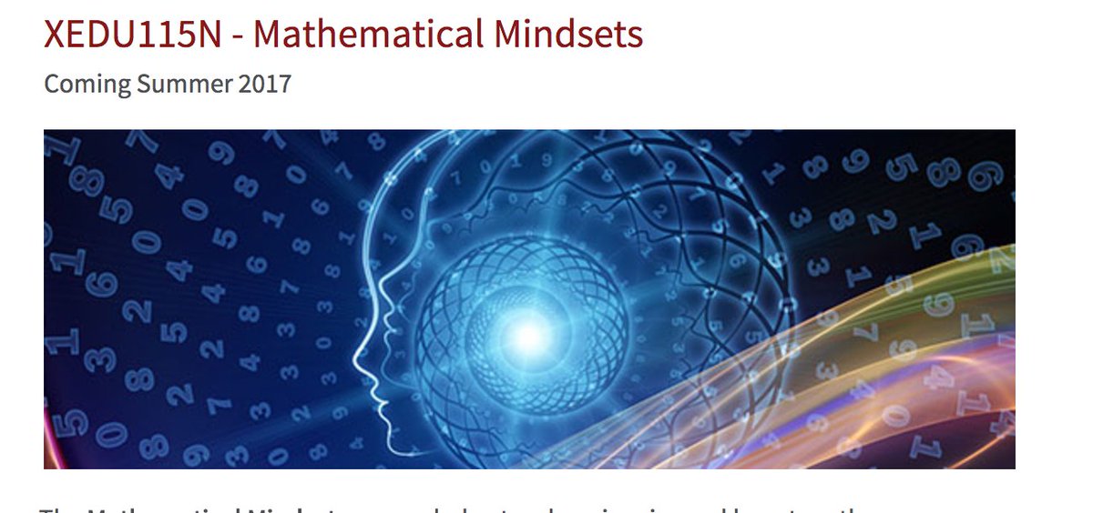 joboaler's tweet image. My new online course- Math-l Mindsets - opens for pre-registration, it includes 30 classroom videos.Very exciting! 
learn.stanford.edu/mathematical-m…