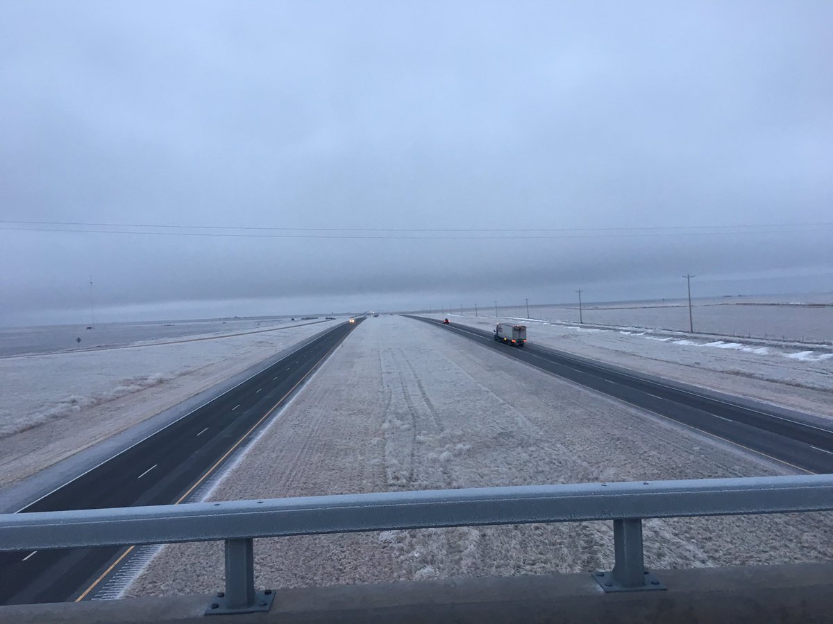 Good morning from KCC. Slower speeds advised this am. CDOT has been out working on roads. #slowdown #cowx #ice