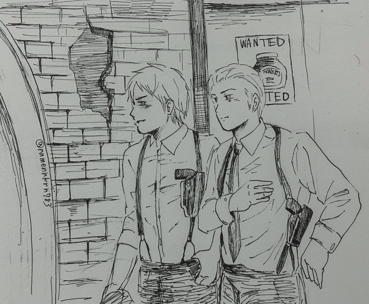 #APHコンビ版深夜のお絵描き60分一本勝負@hetaknb 
東西組でサスペンダー!! 