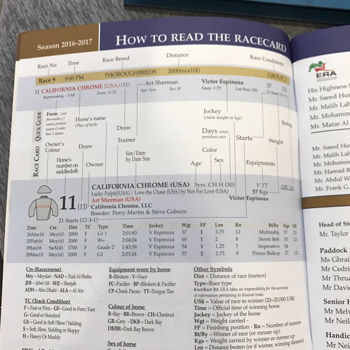 ChromeDubai's tweet photo. I must have made an impression! #TheExample #LearningToRead #CommentatorChrome #MeydanRacing https://t.co/uYXSJ9Hh37