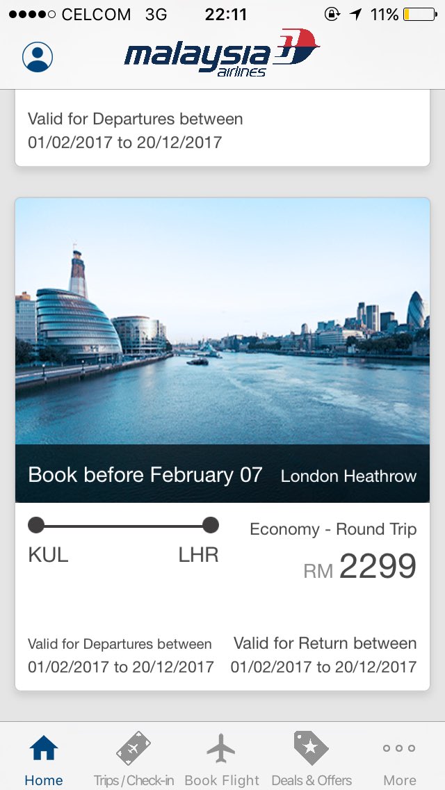 Gila murah thank you <a href="/MAS/">Malaysia Airlines</a>