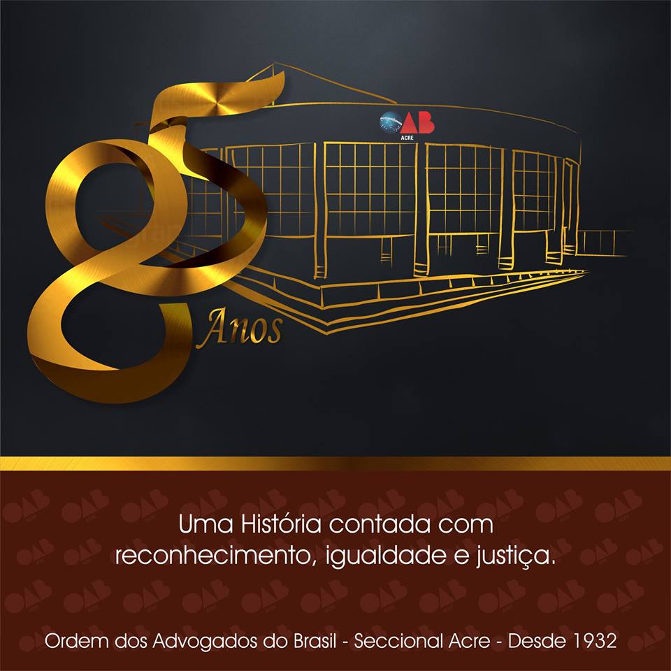 CFOAB's tweet photo. OAB-AC comemora 85 anos de advocacia. Parabéns a todos que fizeram ou fazem parte dessa história! #OABAC https://t.co/9qw7Q5oBah