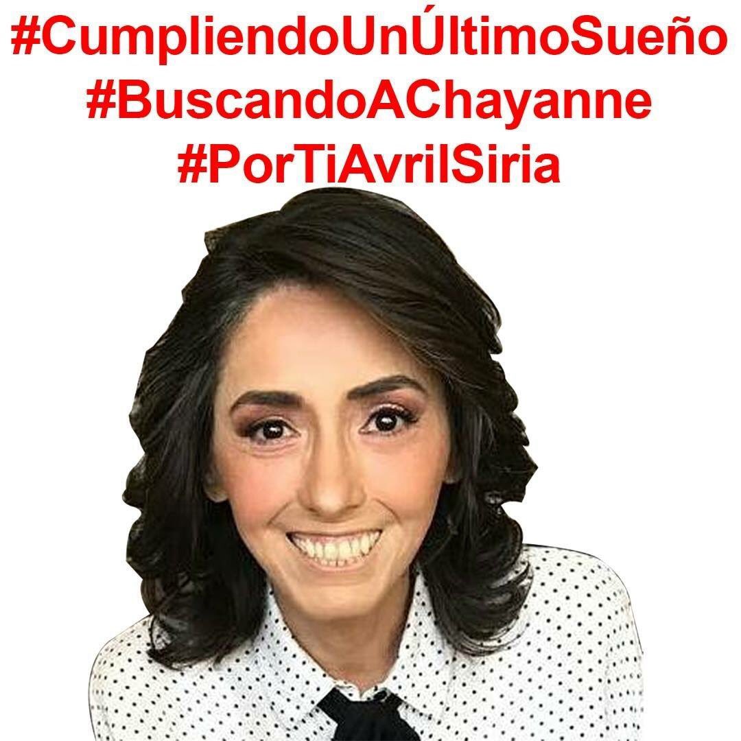 KarlaPineda1's tweet photo. Quiere conocerte  @CHAYANNEMUSIC antes de partir🙏🏻  #BuscandoAChayanne
#CumpliendoUnÚltimoSueño
#PorTiAvrilSiria  @AvrilSiria 🙏🏻 https://t.co/2aAb8V0IYo