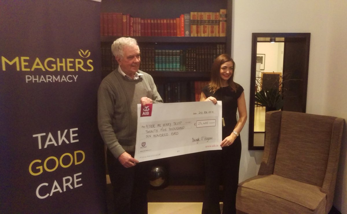 PMVTrust's tweet photo. A massive thank you to @MeaghersPharmcy who raised €25,600 with their campaign #Wrap4Homeless to support @pmvtrust. A great success. https://t.co/ZPoZhyY7OK