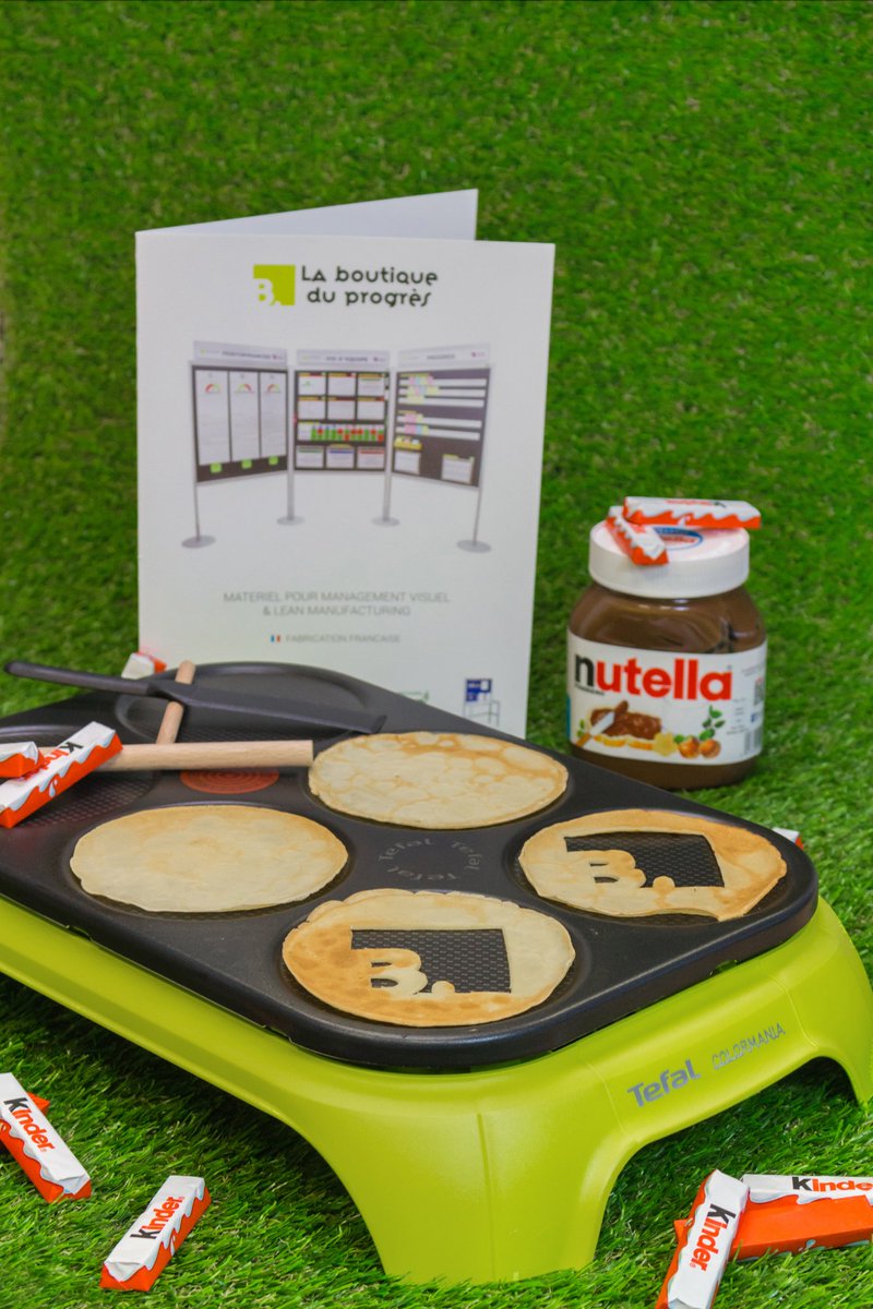 bout_duprogres's tweet photo. C'est la #chandeleur ! Nos machines ont relevé le #challenge de découper notre logo dans une crêpe :P @NutellaFR  @KinderFR  @Tefal_France https://t.co/nXeAScAkpS