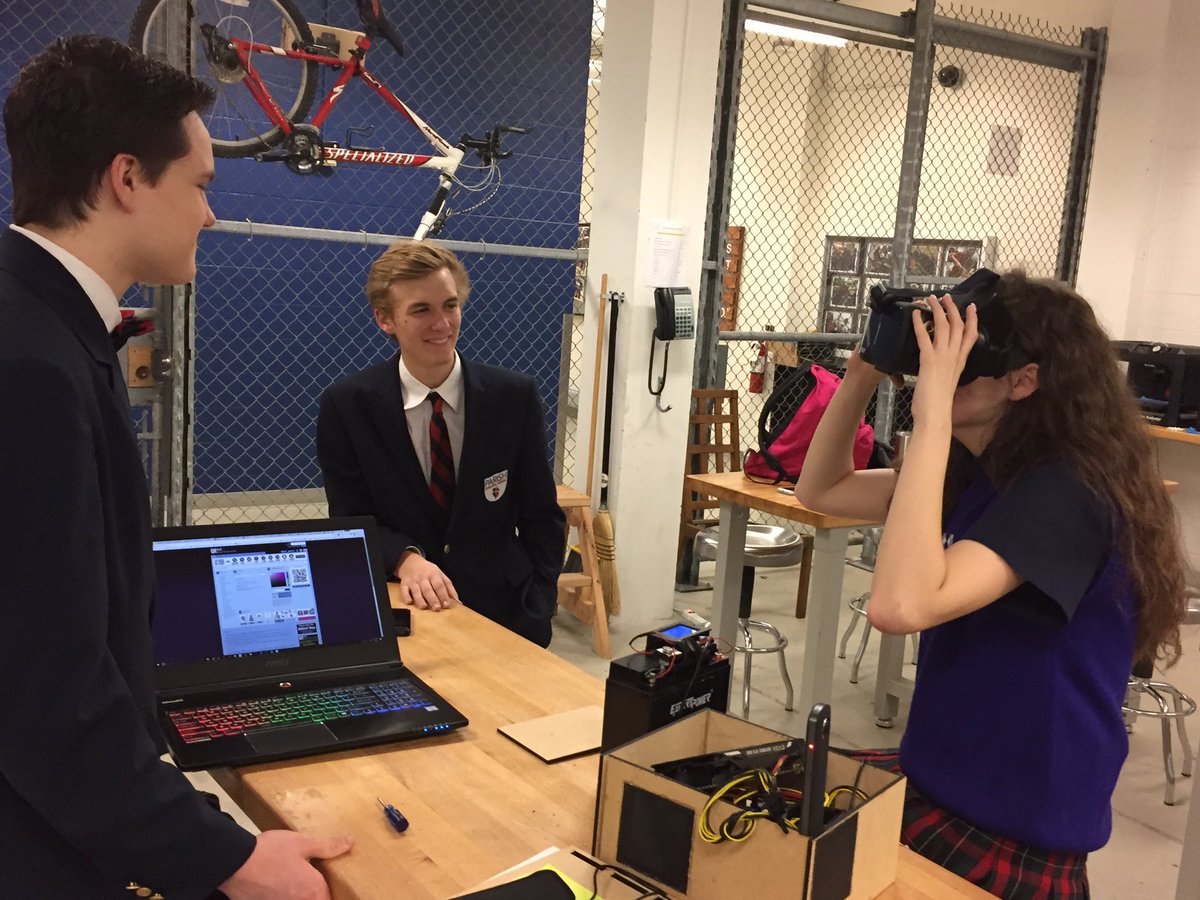 JMakins79's tweet image. @parishepiscopal @RoverChallenge team testing our virtual reality telemetry system! #solvingrealproblems #passionbasededucation #stem
