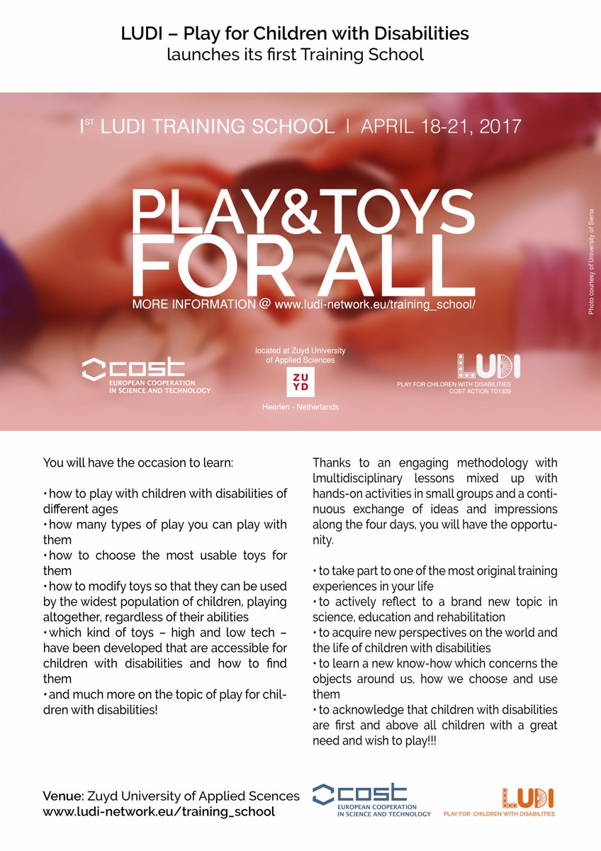 #LUDI Training School  Play&amp;Toys for All @protoword <a href="/AngharadBeckett/">Prof Angharad Beckett, FAcSS, FRSA.</a> <a href="/COSTprogramme/">COST</a> <a href="/unisiena/">Università di Siena</a> <a href="/dispocunisi/">DISPOC UniSI</a>