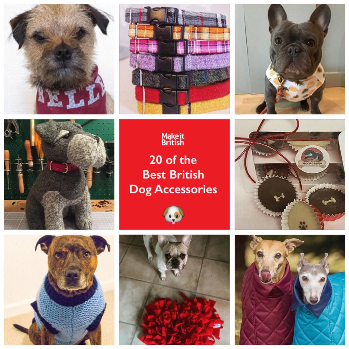 MakeItBritish's tweet photo. Best #BritishBrands!This week is Top 20 #DogAccessories! We had so many to choose from we'll post more😀https://t.co/JBQ7DNeTs0 https://t.co/18pzUYTM6h