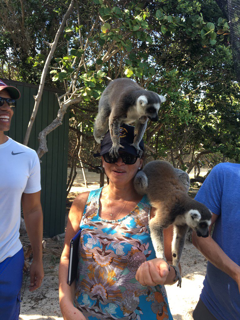 ValerieJarrett's tweet photo. One of my lighter moments of late.  Meet my new buddies. https://t.co/Cx8SjAzDIt