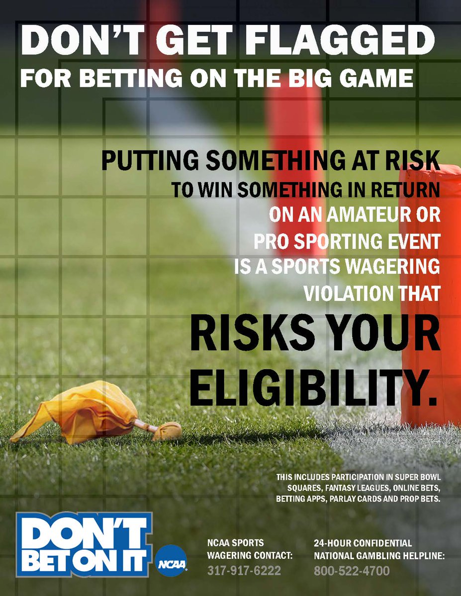 Reminder for all student-athletes, coaches, and athletic staff! #dontbetonit #WEARtheBEAR #SuperBowl