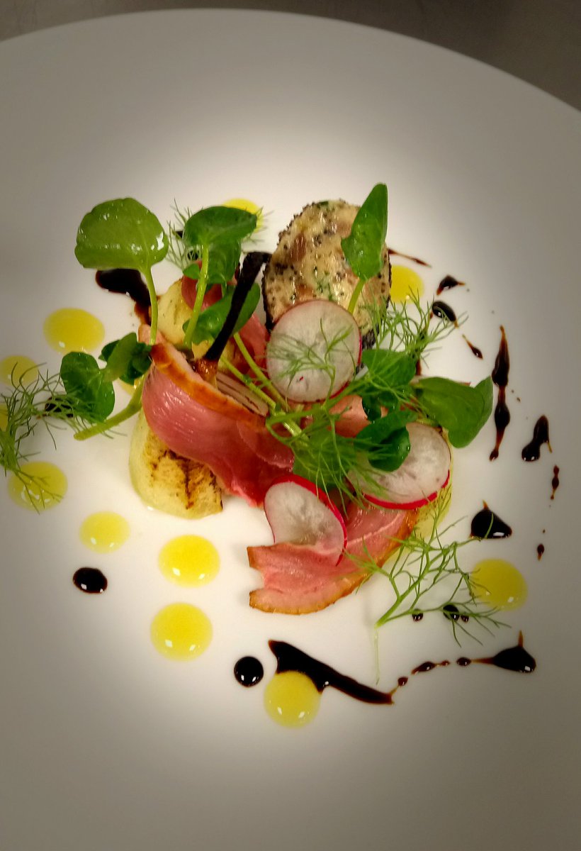 New duck starter for Oxford fine dinning menu...<a href="/chandco/">CH&CO</a> <a href="/LussoCatering/">Lusso Catering</a>
