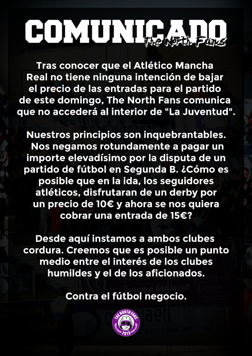 Comunicado oficial.