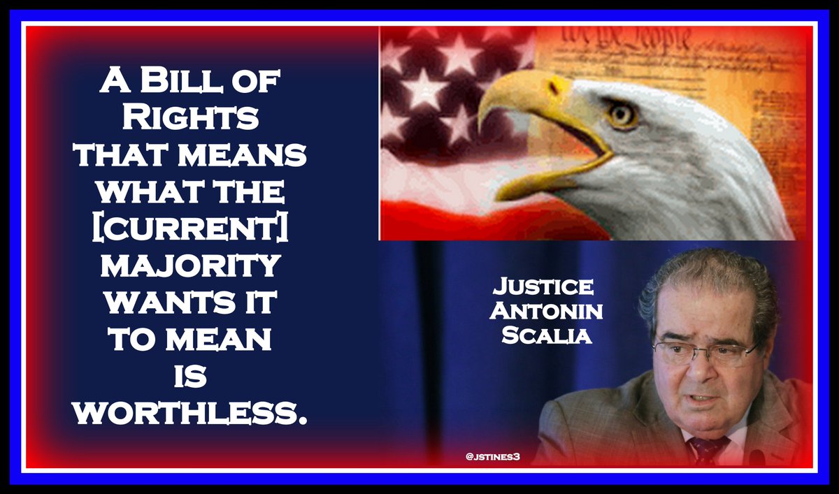 MT @jstines3: #Scalia understood, CONSTITUTION ENDURES. Doesn't change with political winds.  #ConfirmGorsuch #PJNET